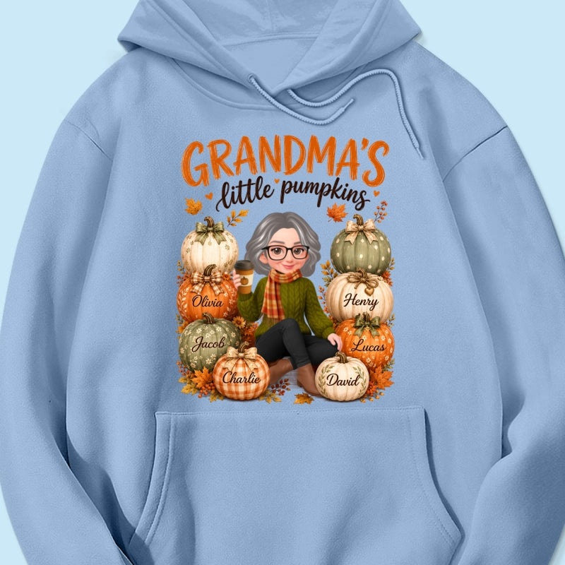 Grandma's Little Pumpkins - Personalized Shirt - Cozy Fall Tee for Grandma
