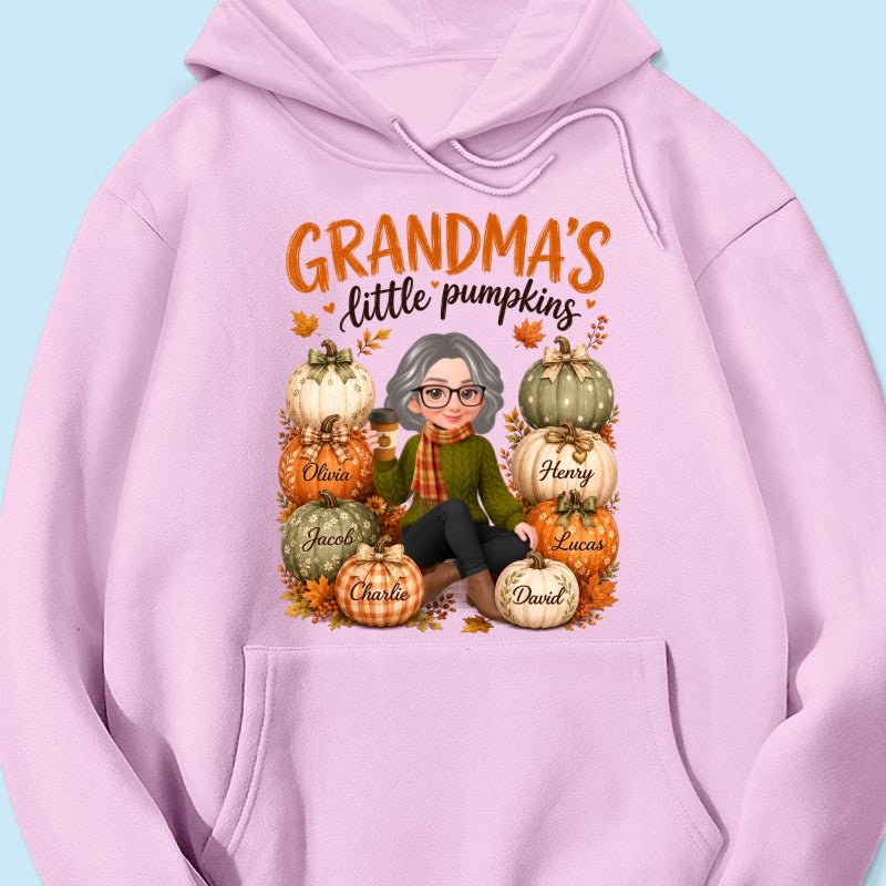 Grandma's Little Pumpkins - Personalized Shirt - Cozy Fall Tee for Grandma