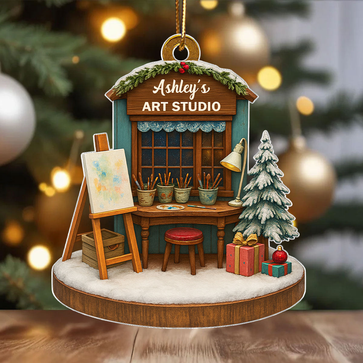 Where Creativity Comes Alive – Personalized Acrylic Ornament – Inspiring Gift for Artists & Creatives
