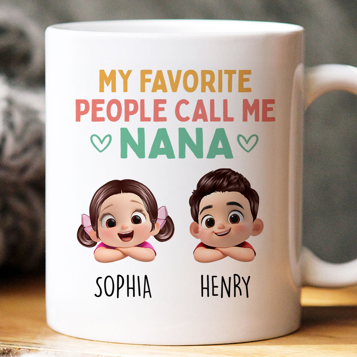 My Favorite People Call Me Grandma - Personalized Mug - Heartfelt Mother's Day Gift for Grandma, Wife