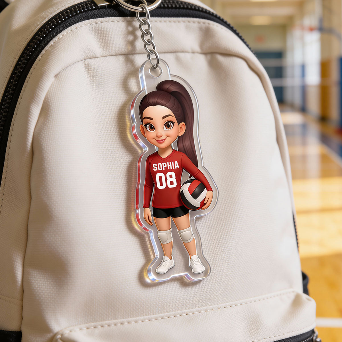 3D Effect Proud Volleyball Player - Personalized Acrylic Keychain - Gift For Volleyball Players, Volleyball Lovers
