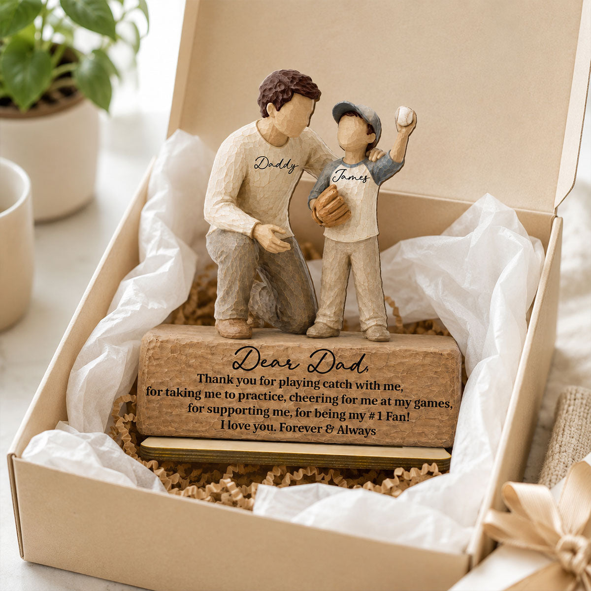 You Are The Greatest Father & Son 2D Flat Printed - Personalized 2-Layered Wooden Plaque - Sentimental  Gift For Dad From Son