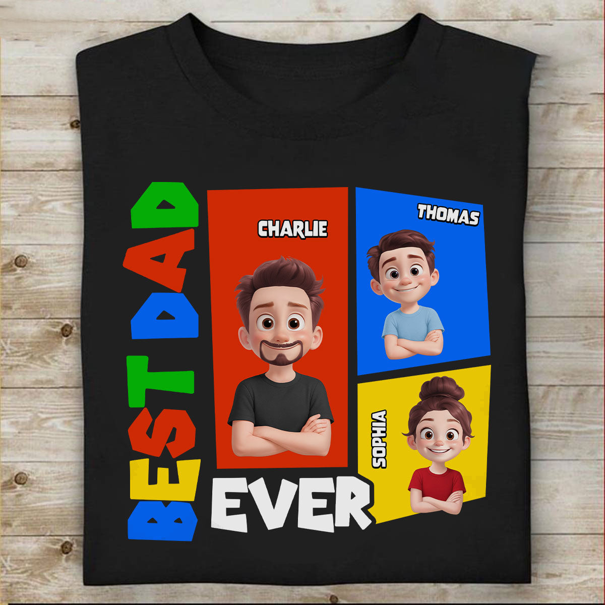 Best Dad Ever Arcade Theme - Personalized Shirt - Heartfelt Gift For Dad, Grandpa, Husband