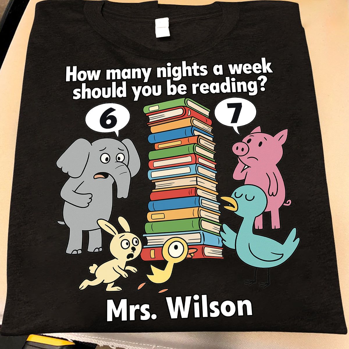 How Many Nights A Week Should You Be Reading 6-7 - Personalized Shirt - Children's Books Sweatshirt, Teacher Six Seven 67 Shirt