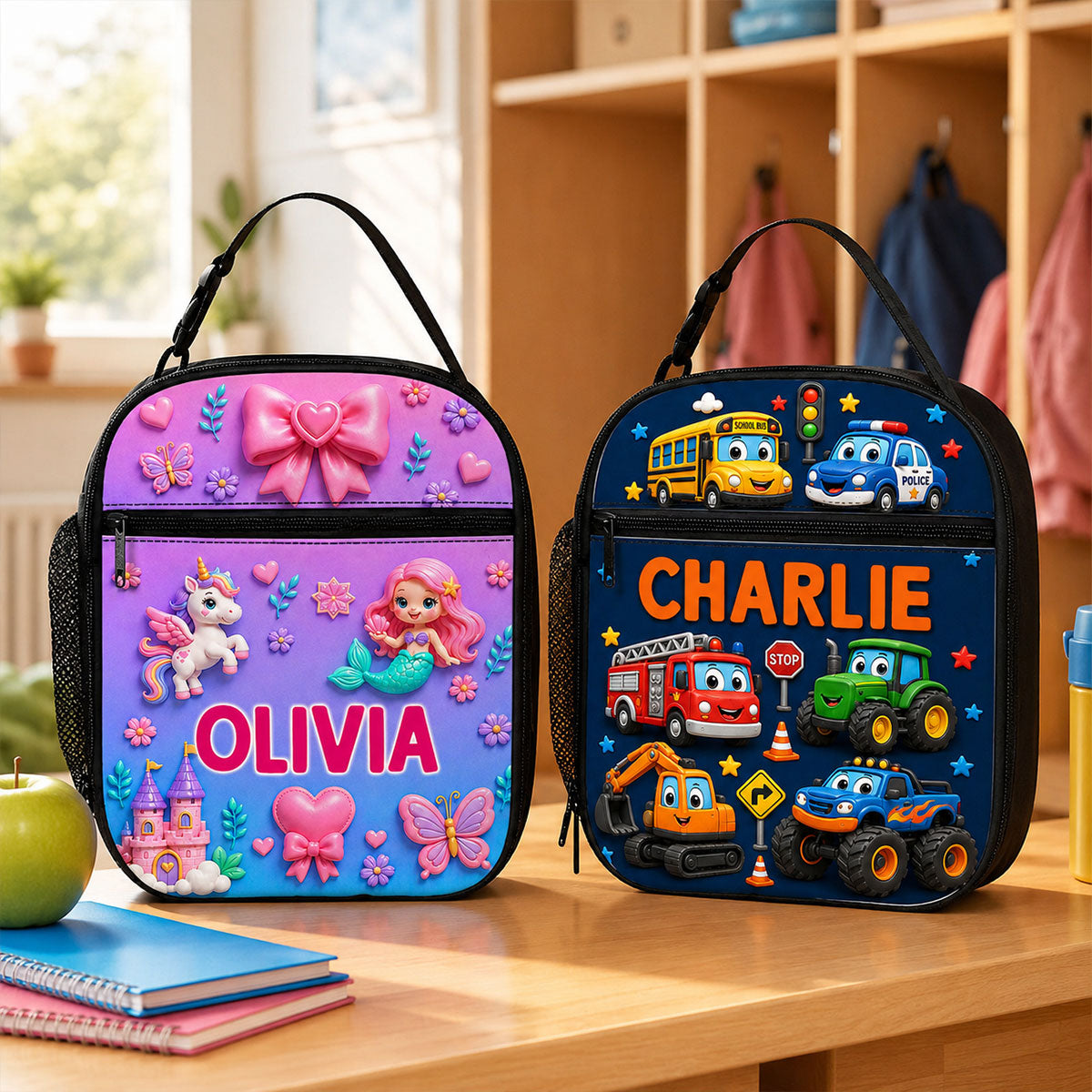 On-trend Animal Design for Boys Girls - Personalized Insulated Kid Lunch Bag - Back to School Gift for Kids