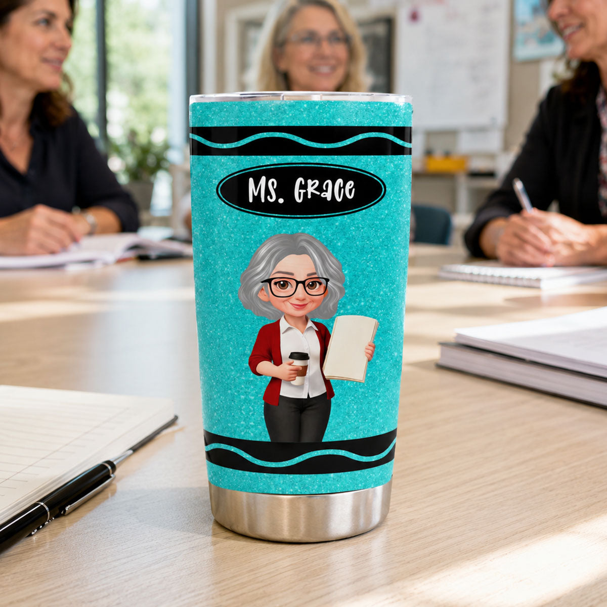 Teacher Crayon - Personalized Tumbler - Back To School Gift For Teachers