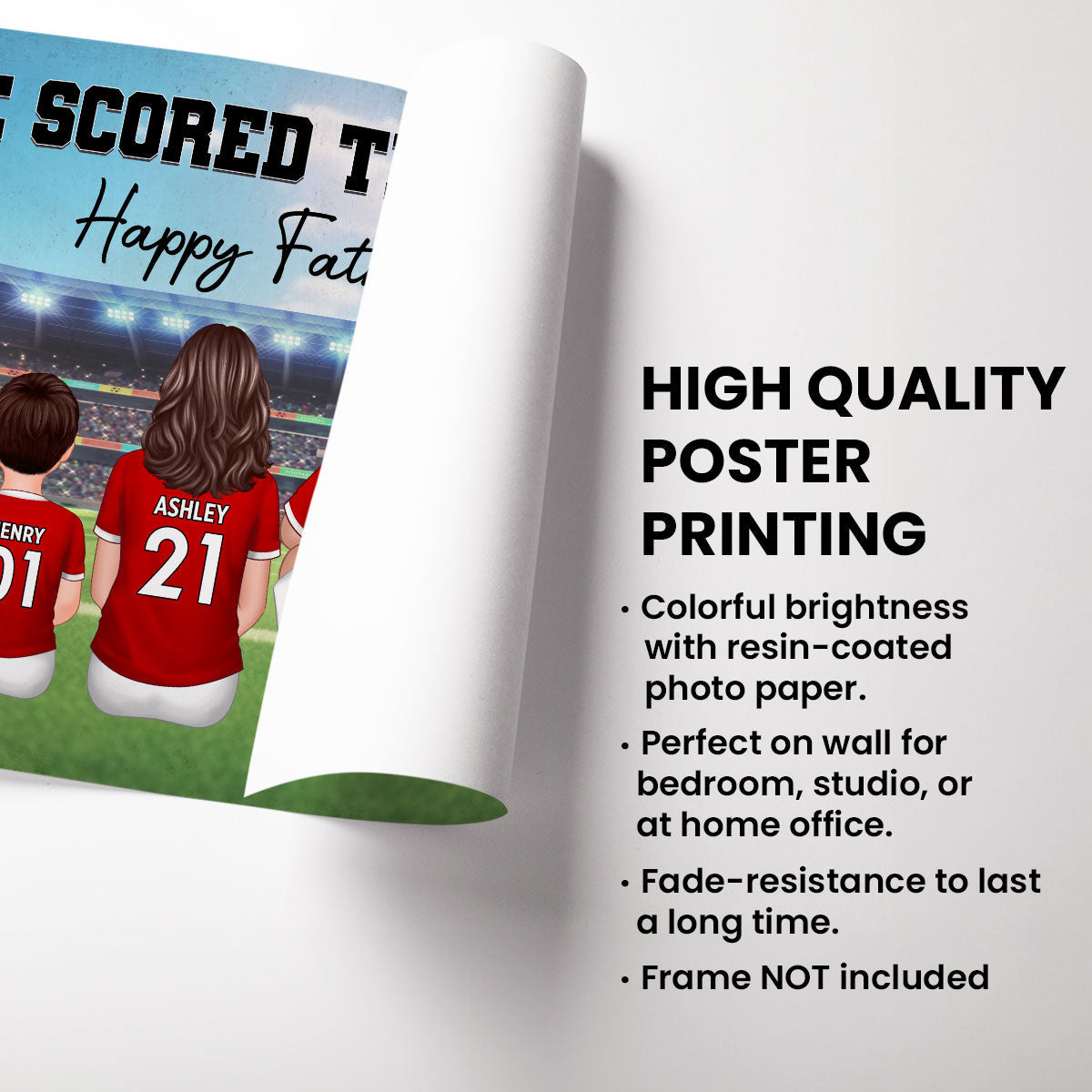 We Scored The Best Dad Family At Stadium - Personalized Poster - Father's Day Gift For Soccer Dad
