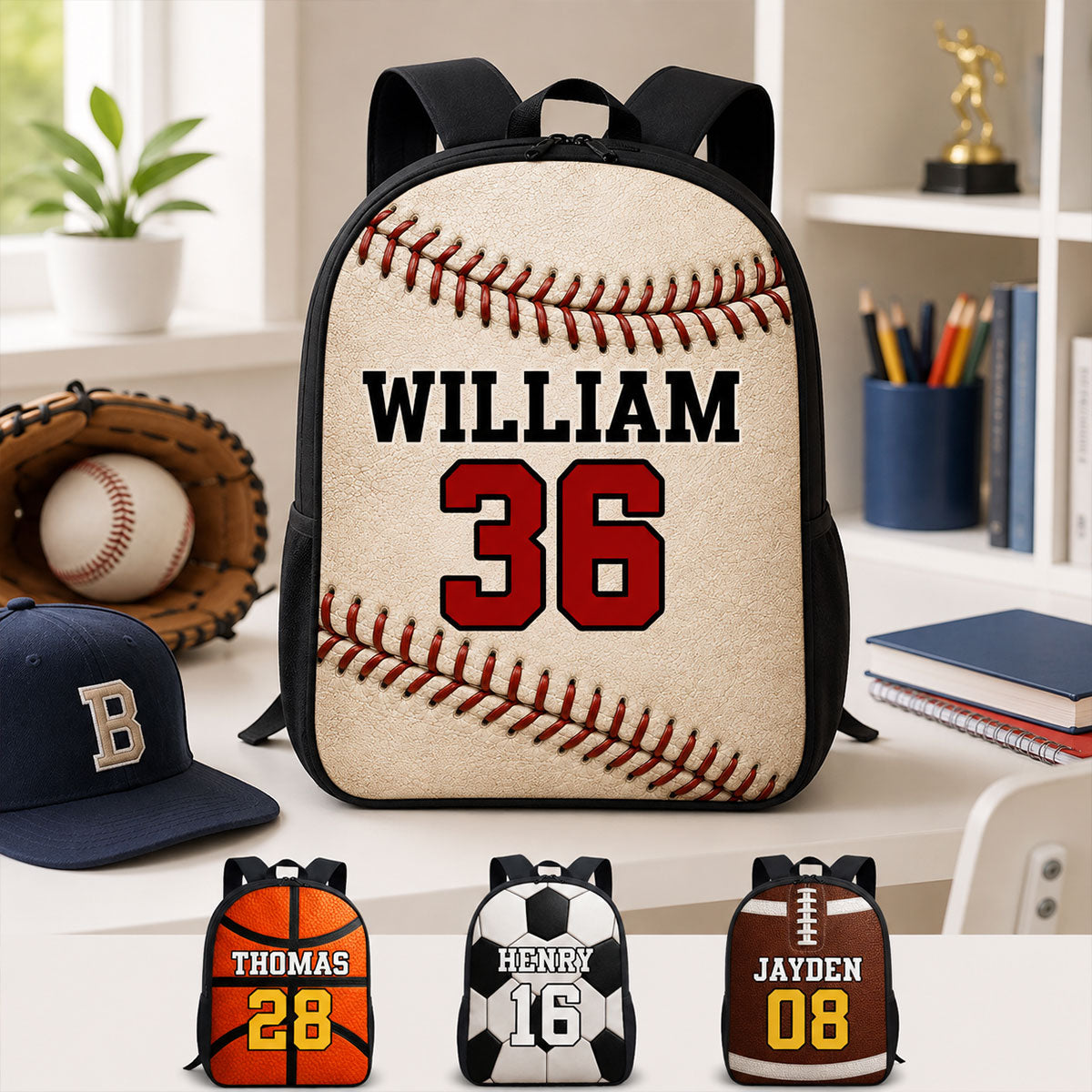 Trending Balls for Boys Girls - Personalized Backpack - Back to School Backpack for Kids