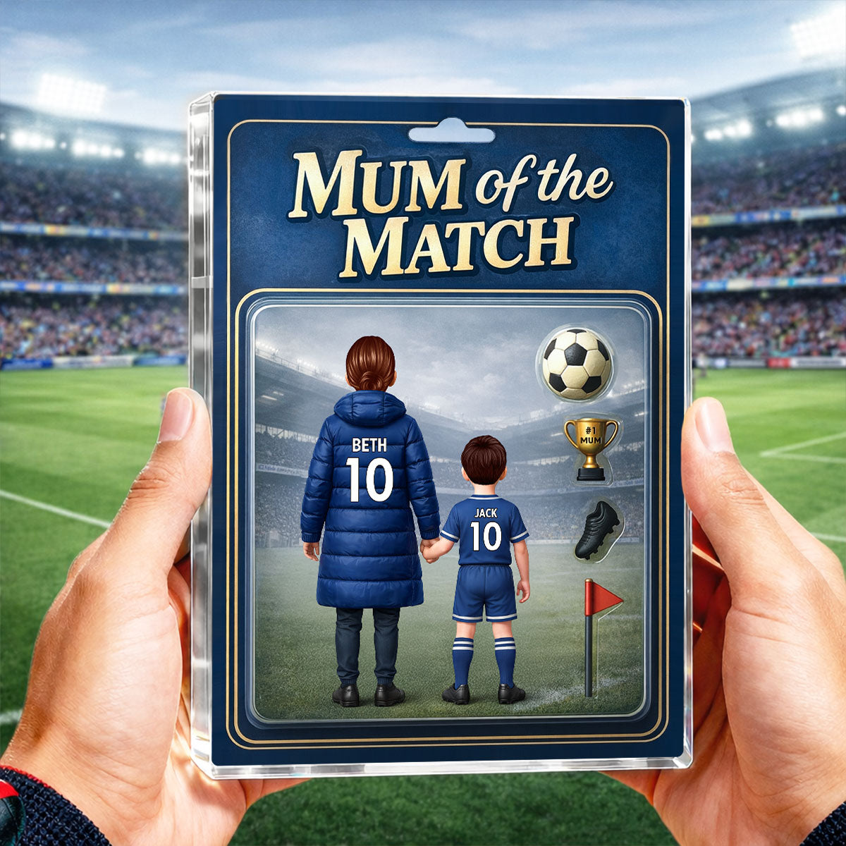 Mum Of The Match - Personalised Acrylic Block Plaque - Gift For Mum