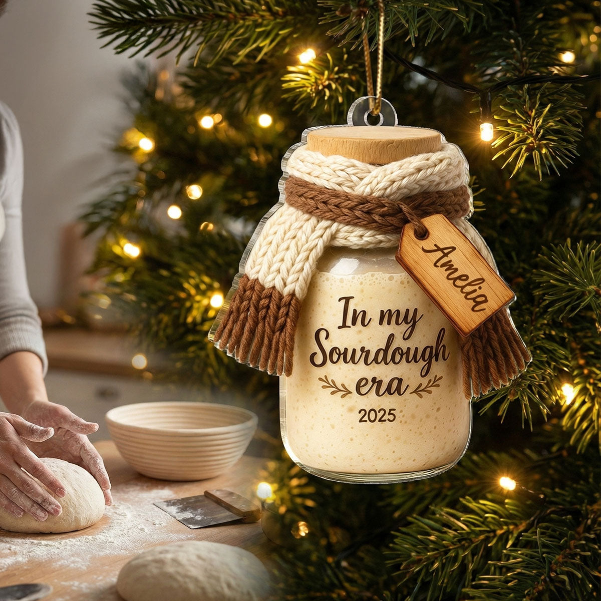 In My Sourdough Era - Personalized Acrylic Ornament - Christmas Gift for Bakers & Bread Lovers