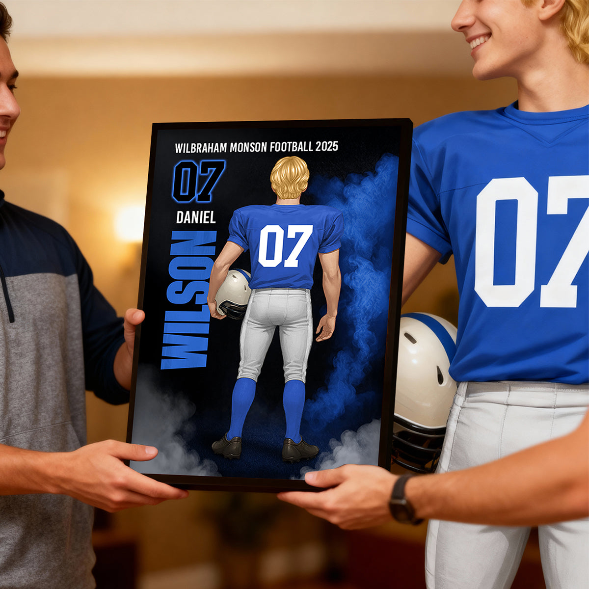 Football Sports Legend - Personalized Poster - Christmas Gift for Seniors, Sons, Grandsons