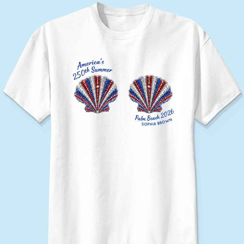 Mermaid America's 250th Summer - Personalized Shirt - Gift For Girl, Women, Besties