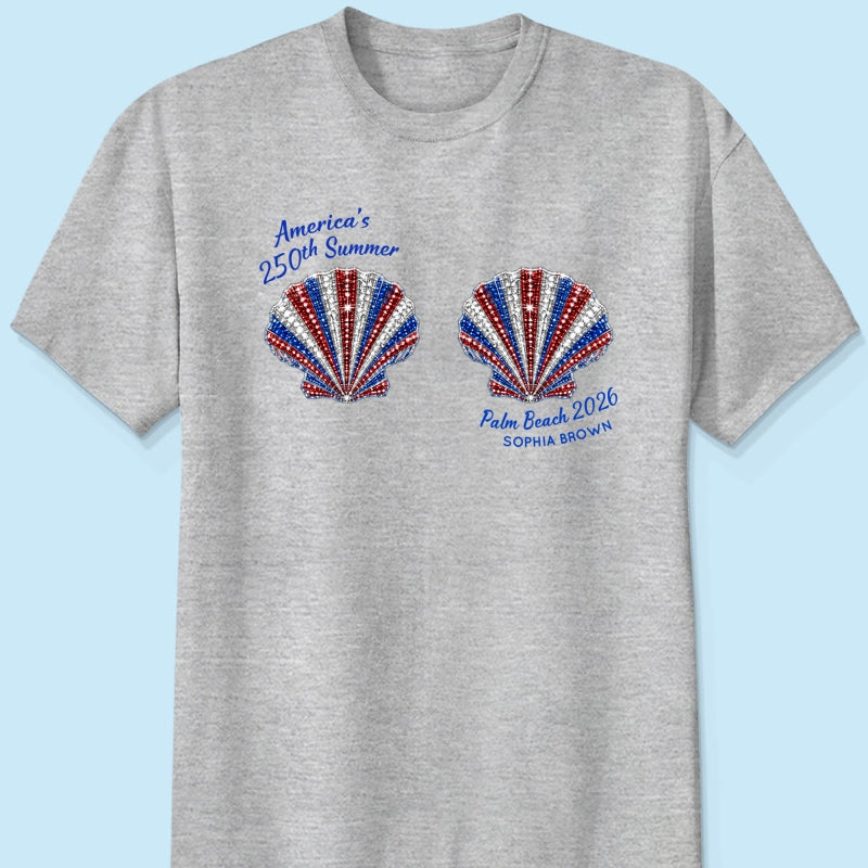 Mermaid America's 250th Summer - Personalized Shirt - Gift For Girl, Women, Besties