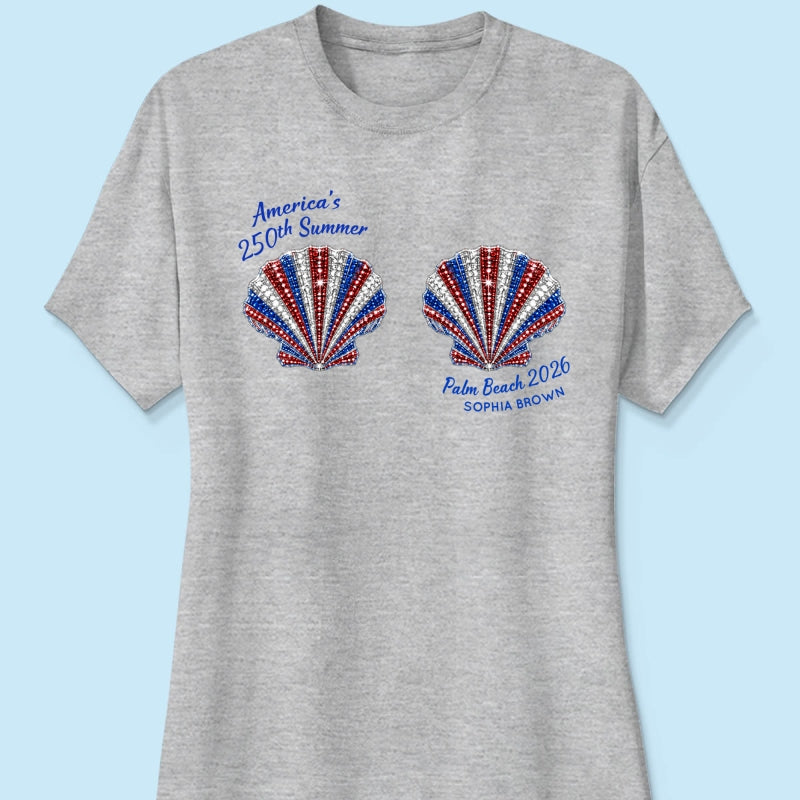 Mermaid America's 250th Summer - Personalized Shirt - Gift For Girl, Women, Besties