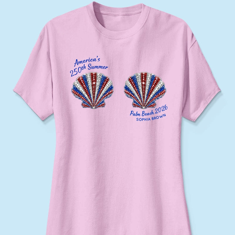 Mermaid America's 250th Summer - Personalized Shirt - Gift For Girl, Women, Besties