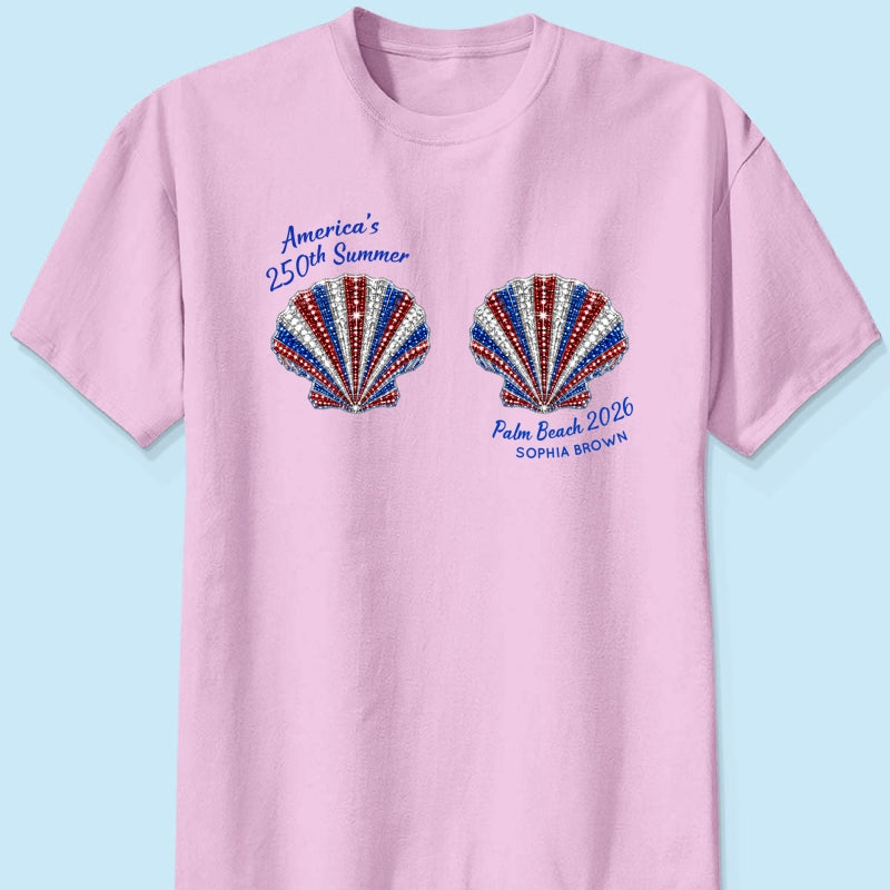 Mermaid America's 250th Summer - Personalized Shirt - Gift For Girl, Women, Besties
