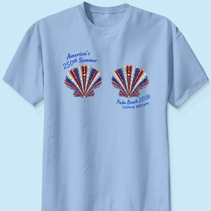 Mermaid America's 250th Summer - Personalized Shirt - Gift For Girl, Women, Besties