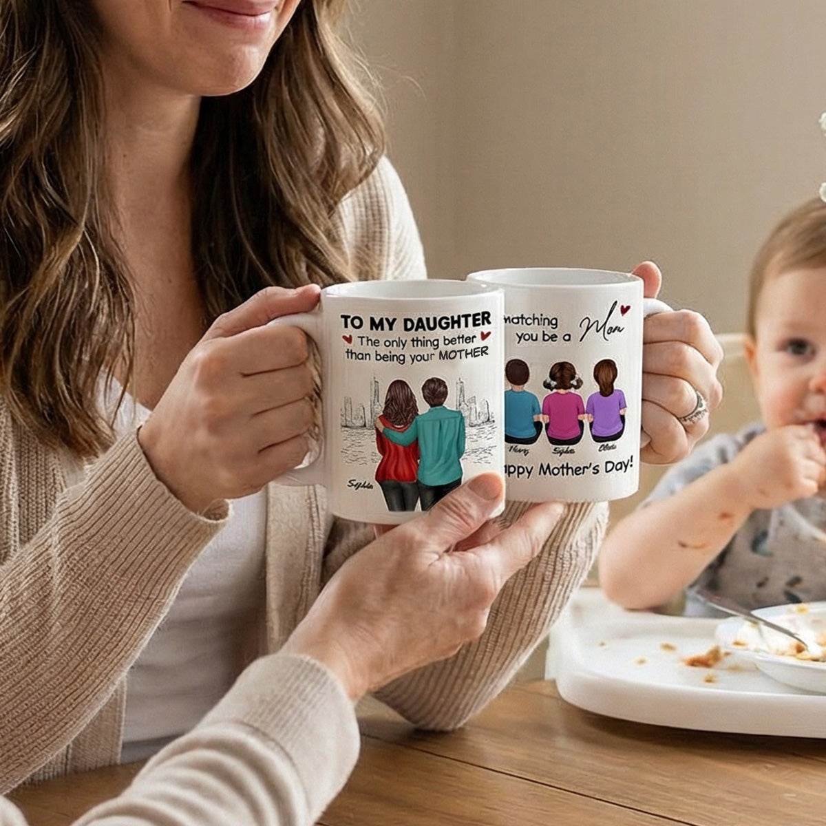 From Mom Dad Watching You Be A Mom - Personalized Mug - Mother's Day Gift For Daughter