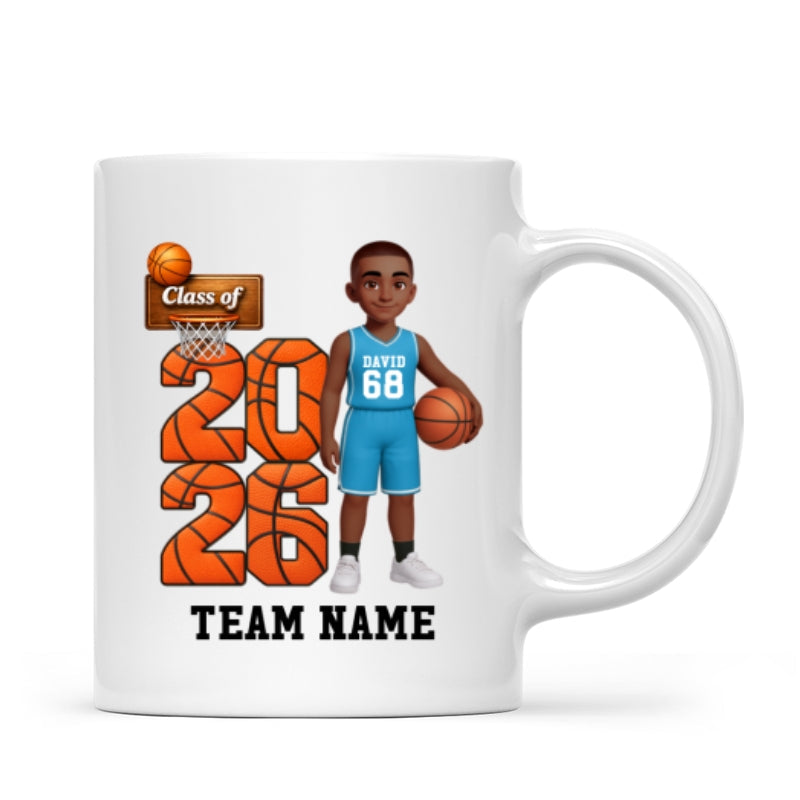 Basketball Senior Class Of 2026 2027 - Personalized Mug - Graduation Keepsake For Son, Daughter
