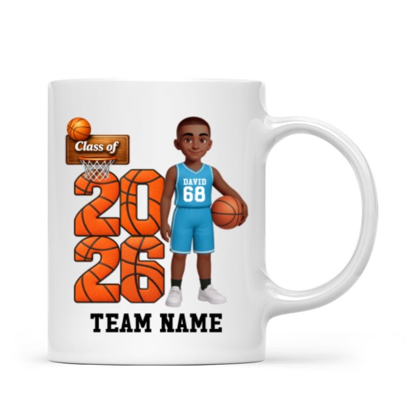 Basketball Senior Class Of 2026 2027 - Personalized Mug - Graduation Keepsake For Son, Daughter