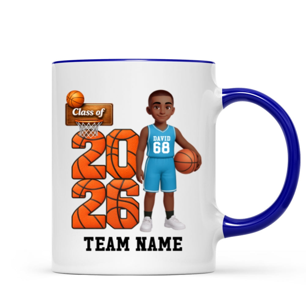 Basketball Senior Class Of 2026 2027 - Personalized Mug - Graduation Keepsake For Son, Daughter