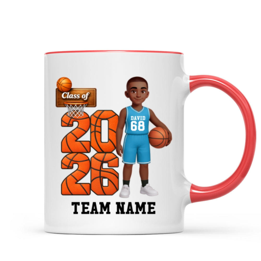 Basketball Senior Class Of 2026 2027 - Personalized Mug - Graduation Keepsake For Son, Daughter