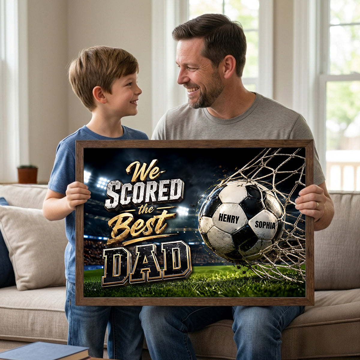 We Scored The Best Dad Soccer - Personalized Poster - Father's Day Gift For Soccer Dad, Husband