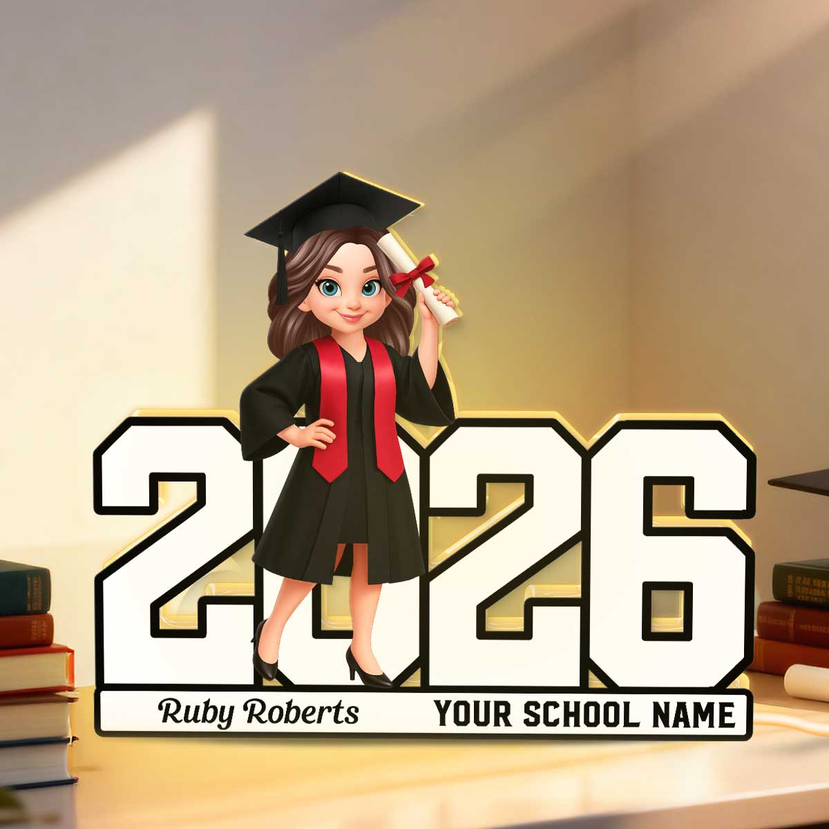 Graduation Senior Class Of Year - Personalized Light Box - Christmas Gift For Graduates