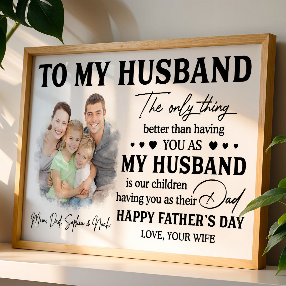 Watercolor Style Custom Photo The Only Thing Better Than Having You As Husband - Personalized Poster - Father's Day Gift For Husband, Dad