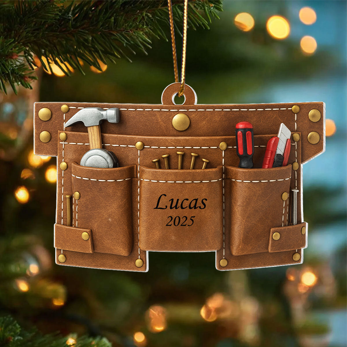 Proud Carpenter Craftsmanship – Personalized Acrylic Ornament – Gift for Skilled Woodworkers