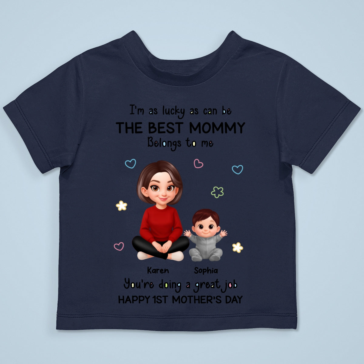 I Am Lucky As Can Be The Best Mommy - Personalized Baby Onesie - First Mother's Day Baby Gift