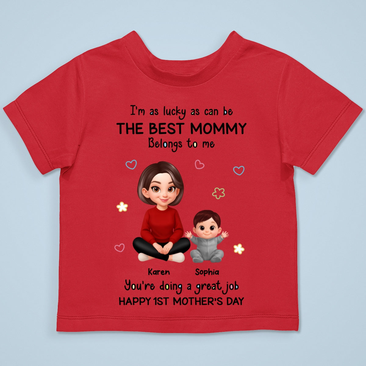 I Am Lucky As Can Be The Best Mommy - Personalized Baby Onesie - First Mother's Day Baby Gift