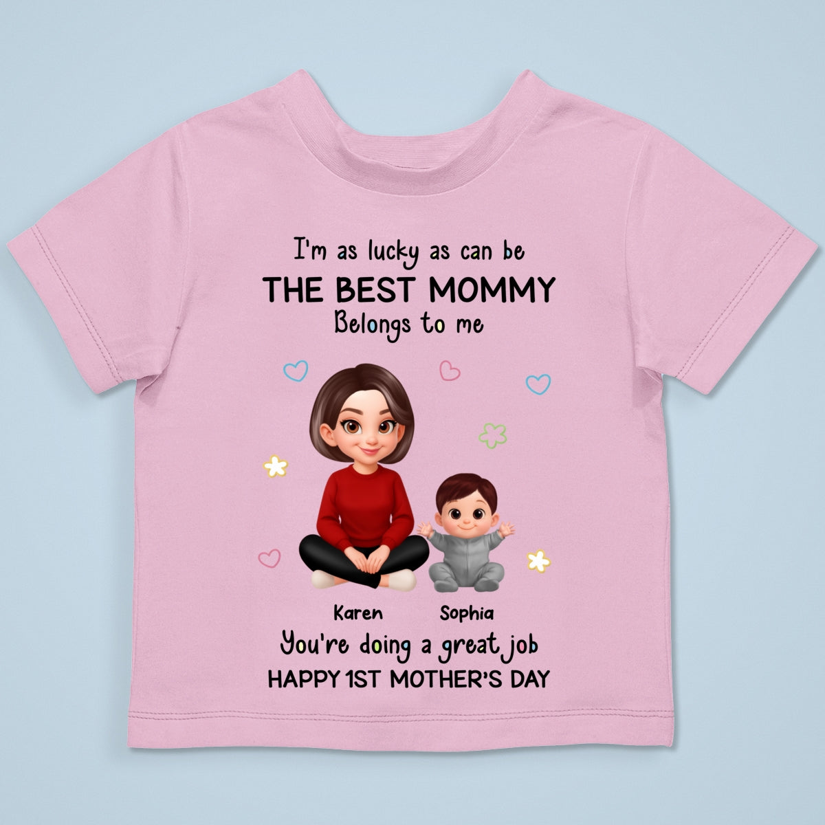 I Am Lucky As Can Be The Best Mommy - Personalized Baby Onesie - First Mother's Day Baby Gift
