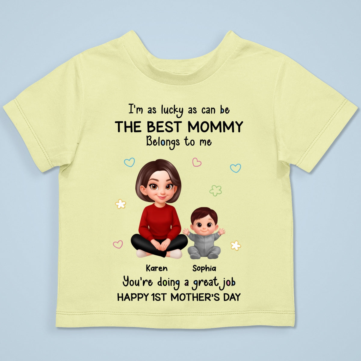 I Am Lucky As Can Be The Best Mommy - Personalized Baby Onesie - First Mother's Day Baby Gift