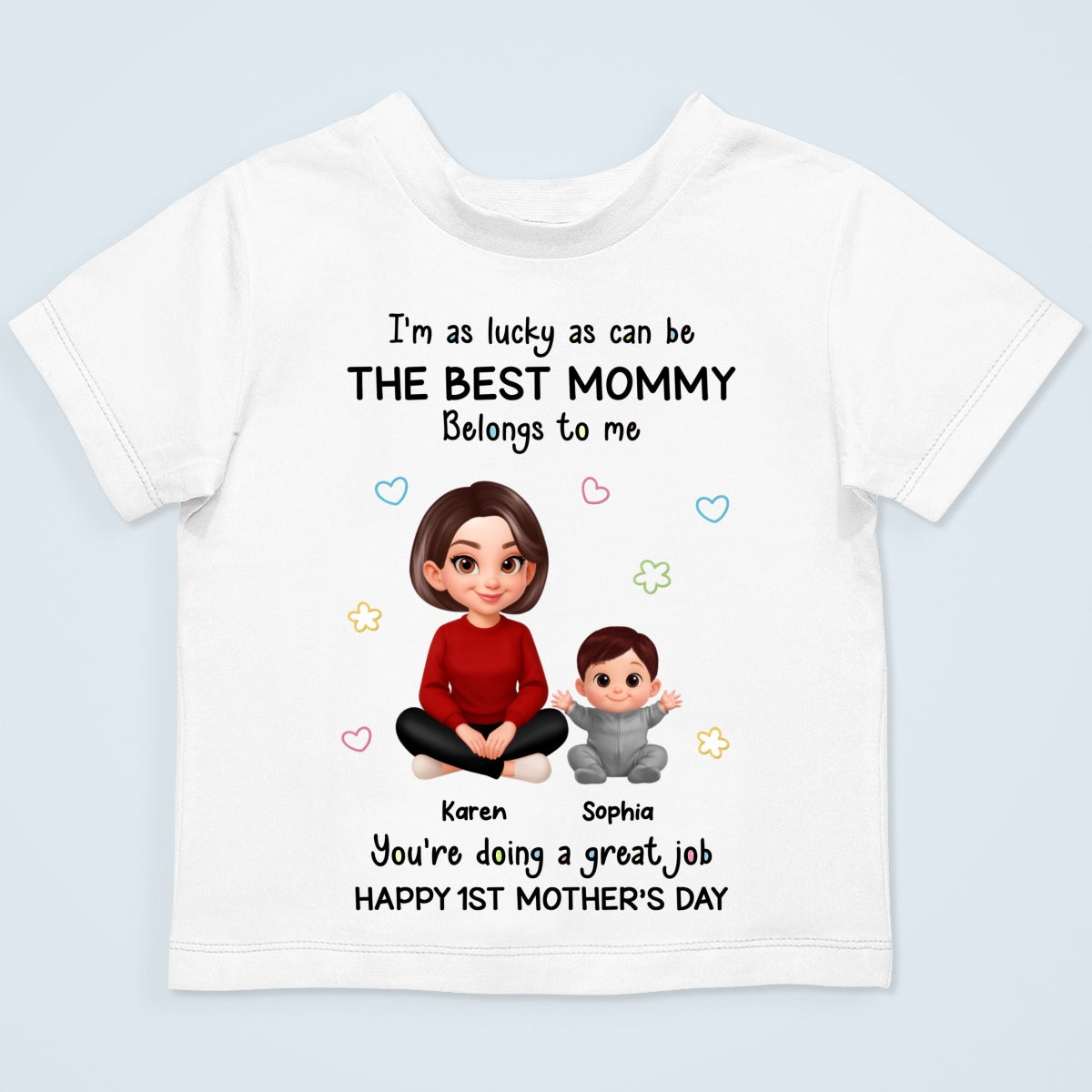 I Am Lucky As Can Be The Best Mommy - Personalized Baby Onesie - First Mother's Day Baby Gift