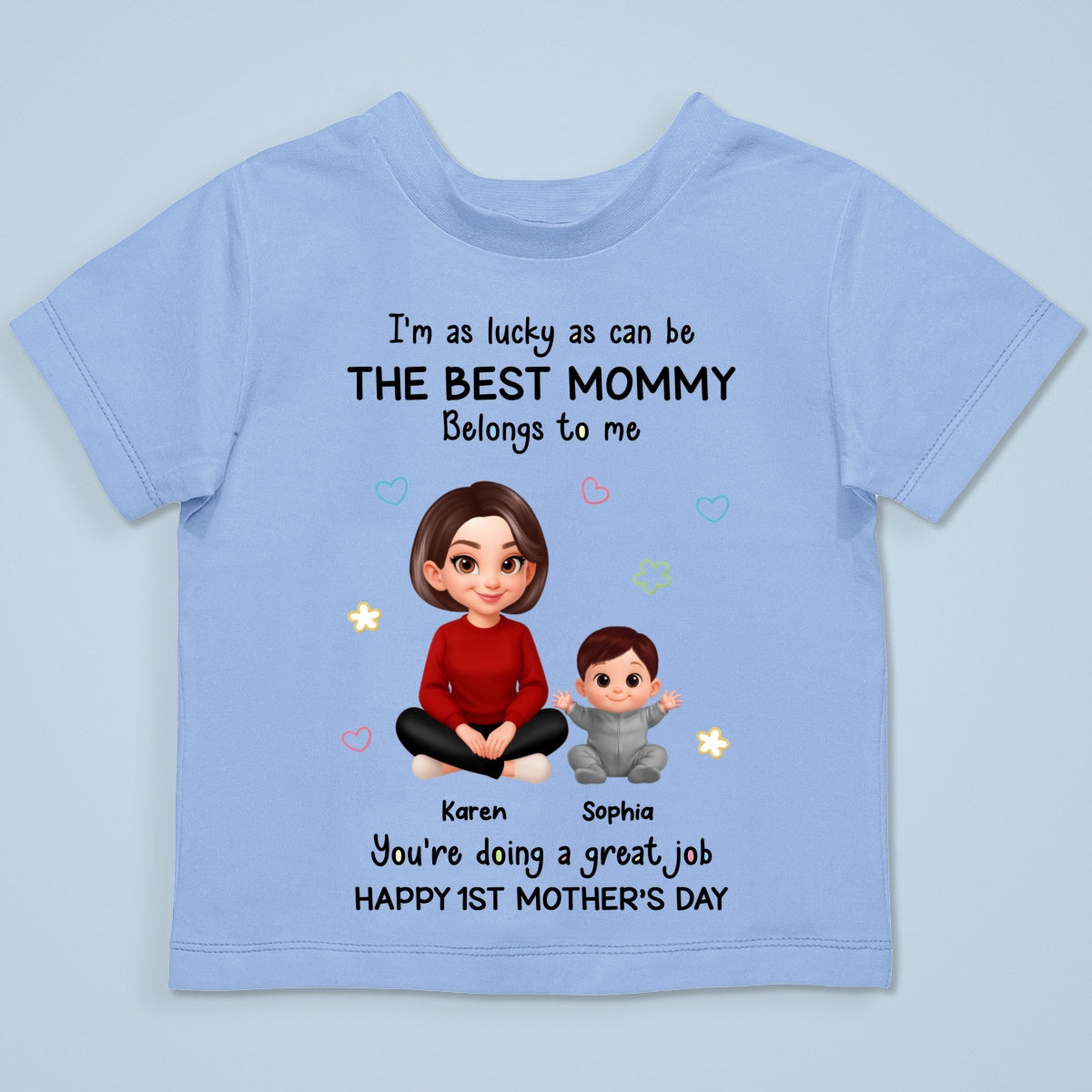 I Am Lucky As Can Be The Best Mommy - Personalized Baby Onesie - First Mother's Day Baby Gift