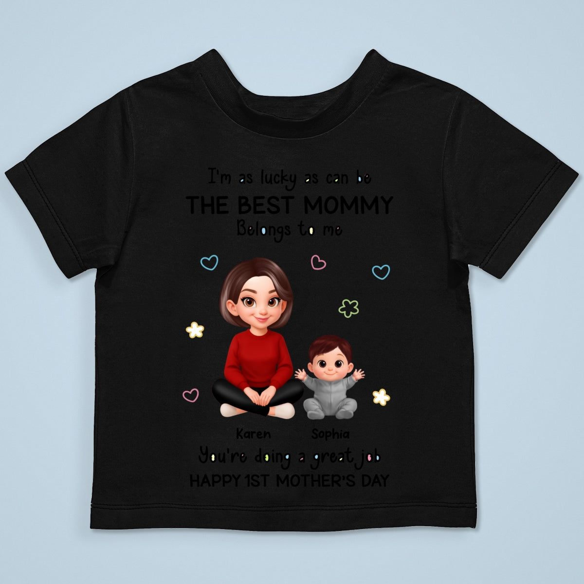 I Am Lucky As Can Be The Best Mommy - Personalized Baby Onesie - First Mother's Day Baby Gift