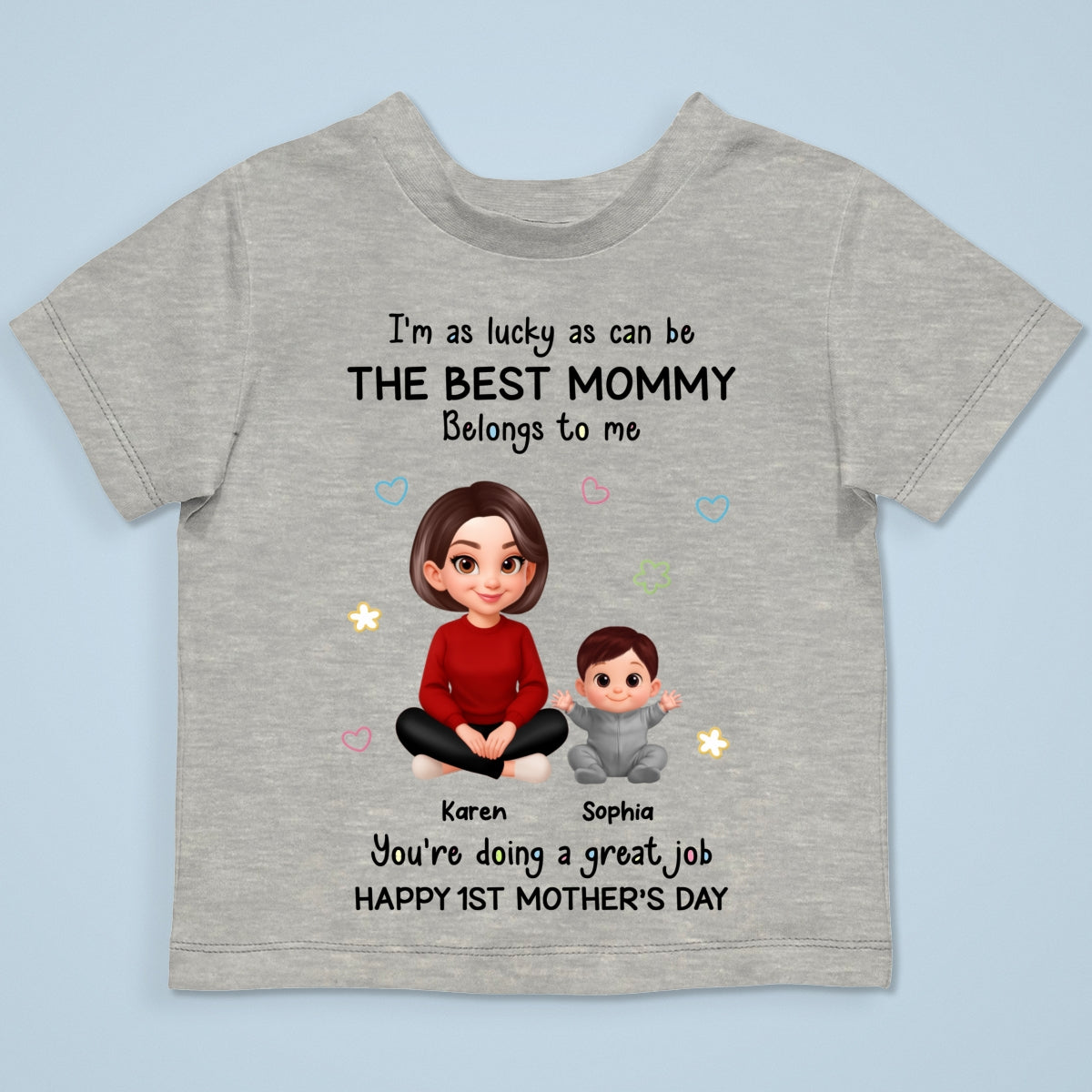 I Am Lucky As Can Be The Best Mommy - Personalized Baby Onesie - First Mother's Day Baby Gift