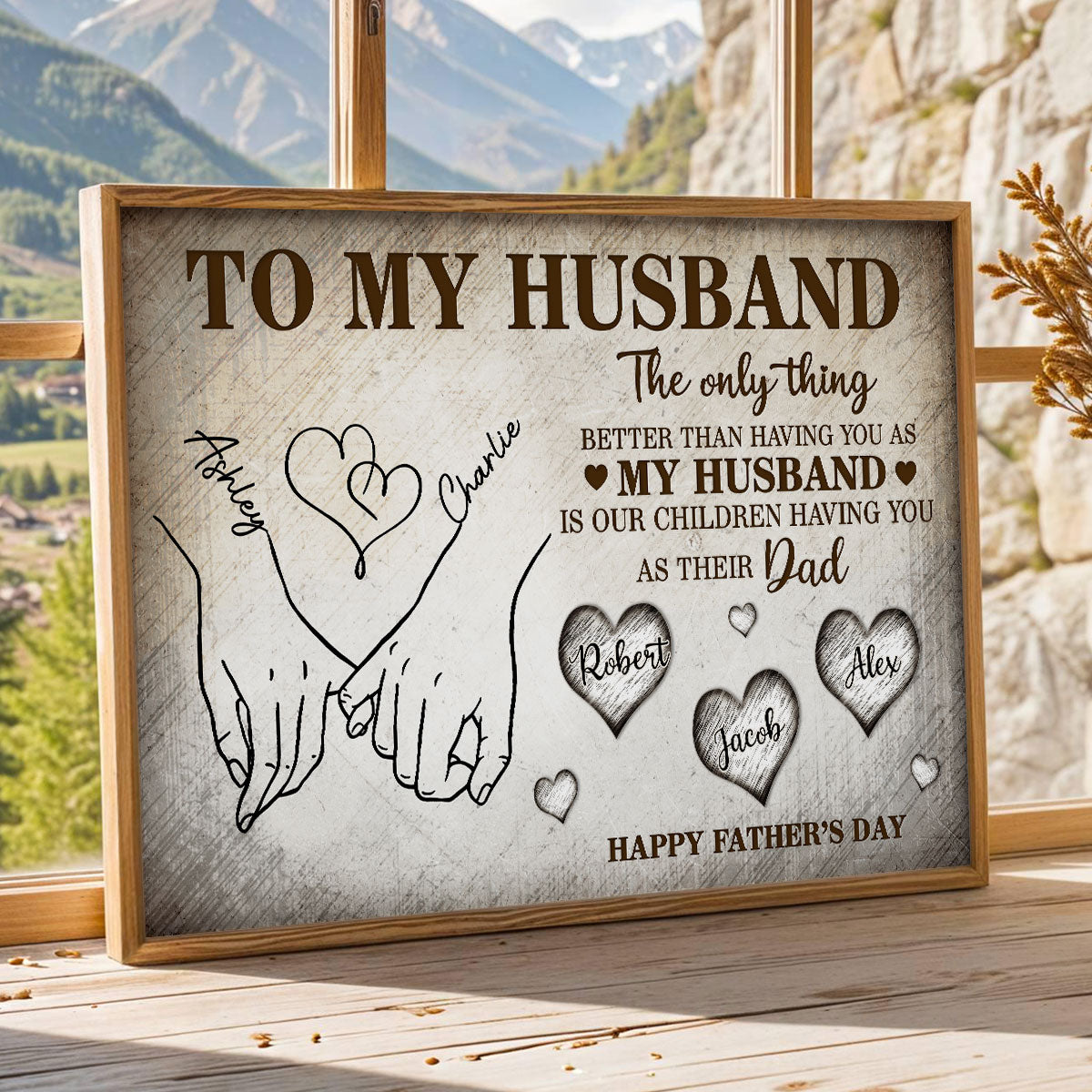 To My Husband The Only Thing - Personalized Poster - Father's Day Gift For Husband, Dad