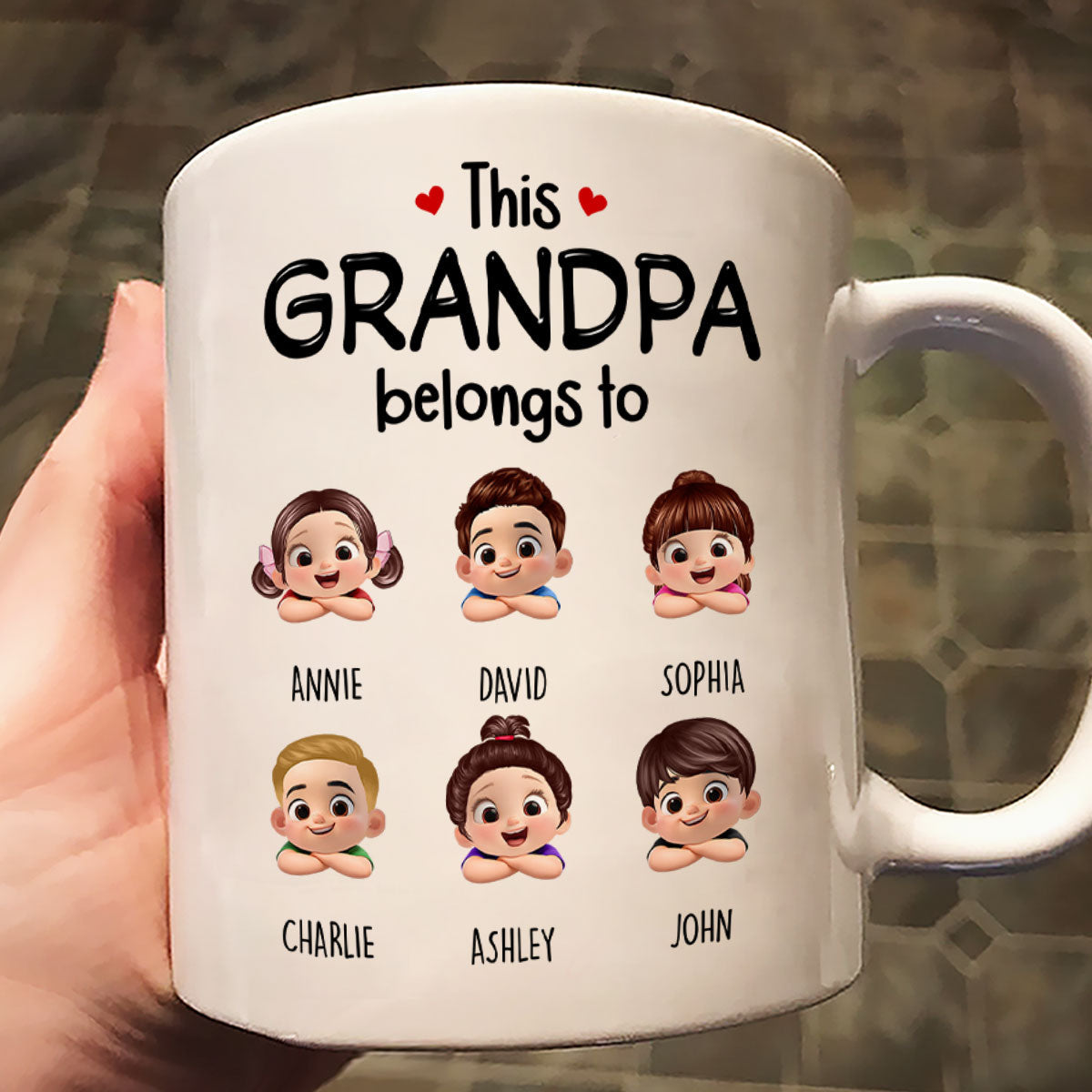 This Grandma Belongs to Cute Grandkids - Personalized Mug - Heartfelt Mother's Day Gift for Grandma