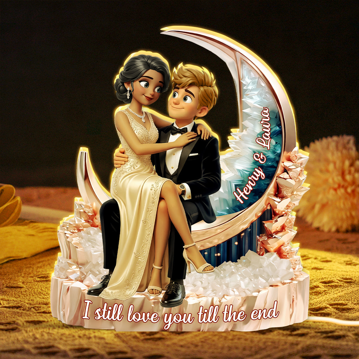 I Still Love You Till The End Romantic Couple - Personalized Light Box - Anniversary, Valentine's Day Gift, Gift For Him, Gift For Her