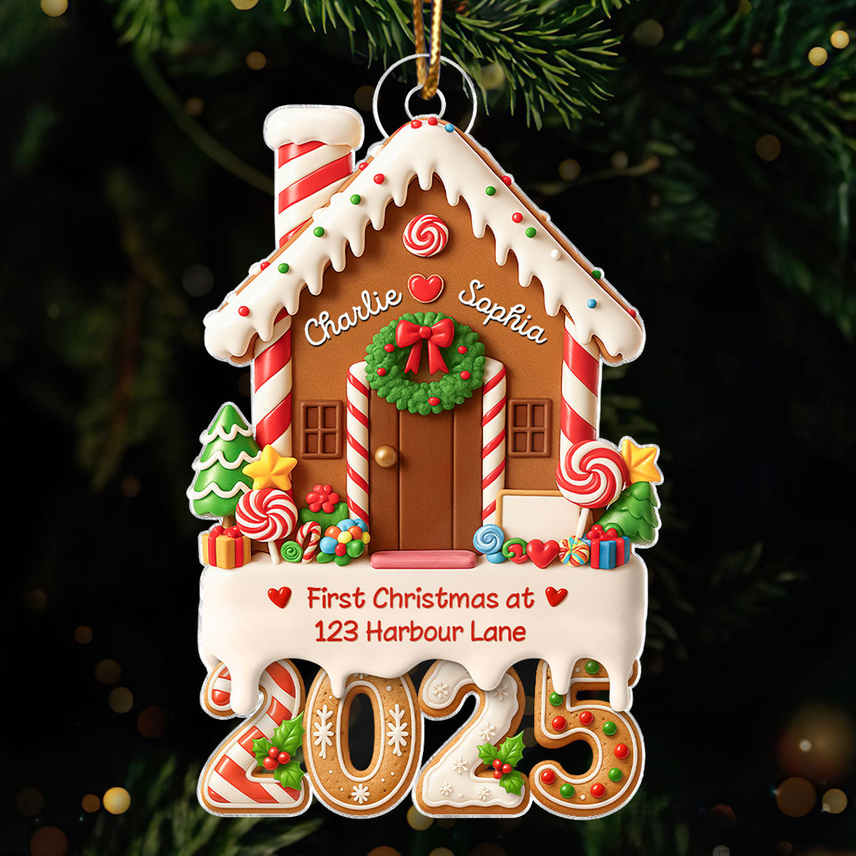 New Home 2025 - Personalized Acrylic Ornament - First Home Keepsake