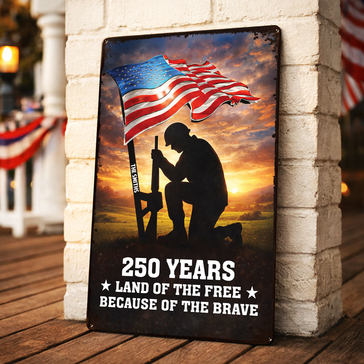 250 Years Of Defending Liberty - Personalized Metal Sign - America 250th Anniversary, Personalized Gifts For Family