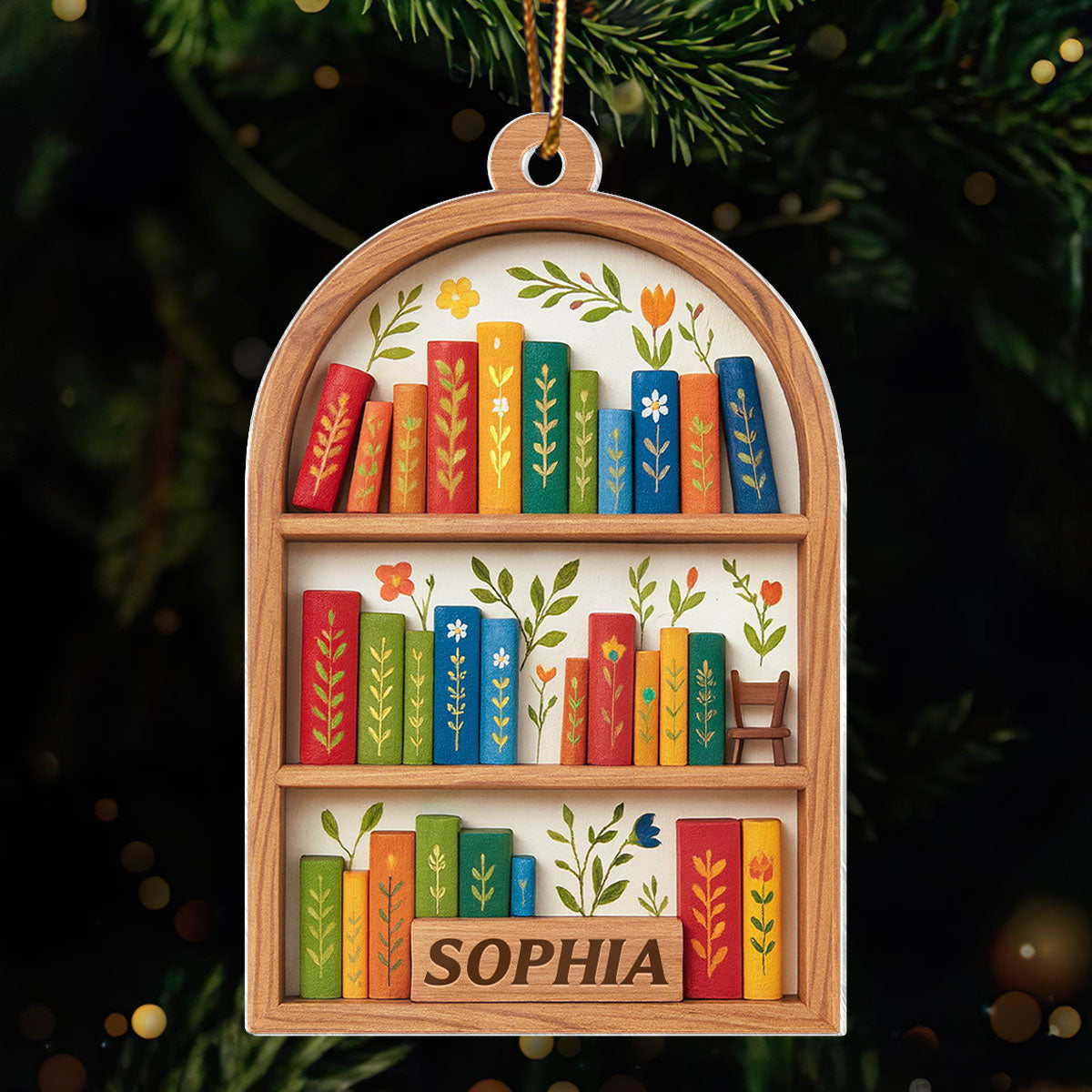 Quiet Moments With Books – Personalized Acrylic Ornament – Sentimental Gift for Book Lovers