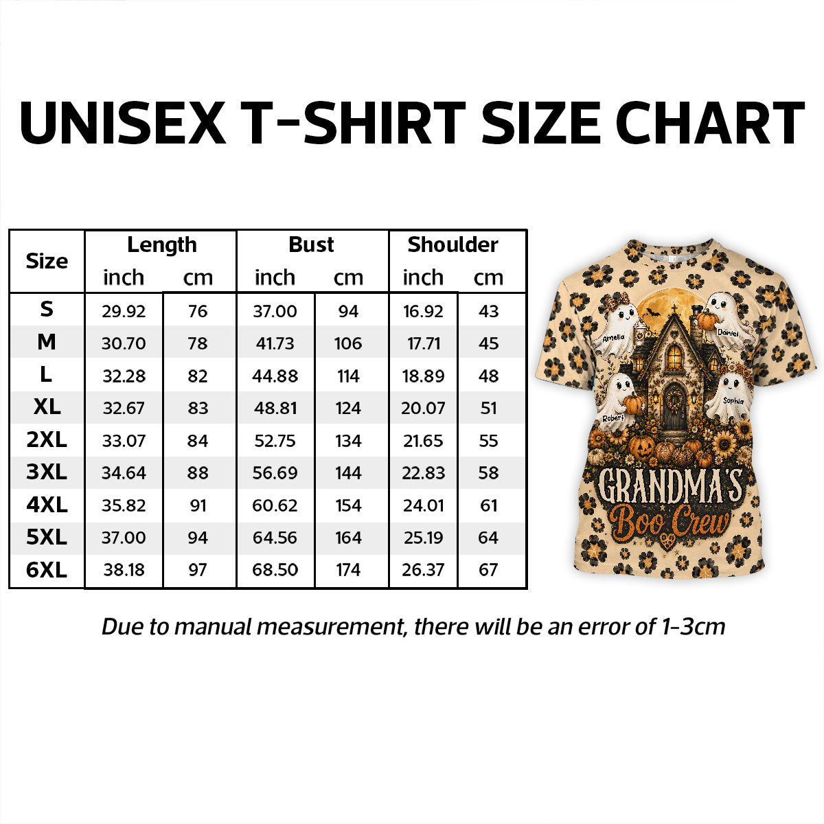 Leopard Style Grandma's Boo Crew - Personalized Shirt - Halloween Fall Season Gift For Grandma, Mom