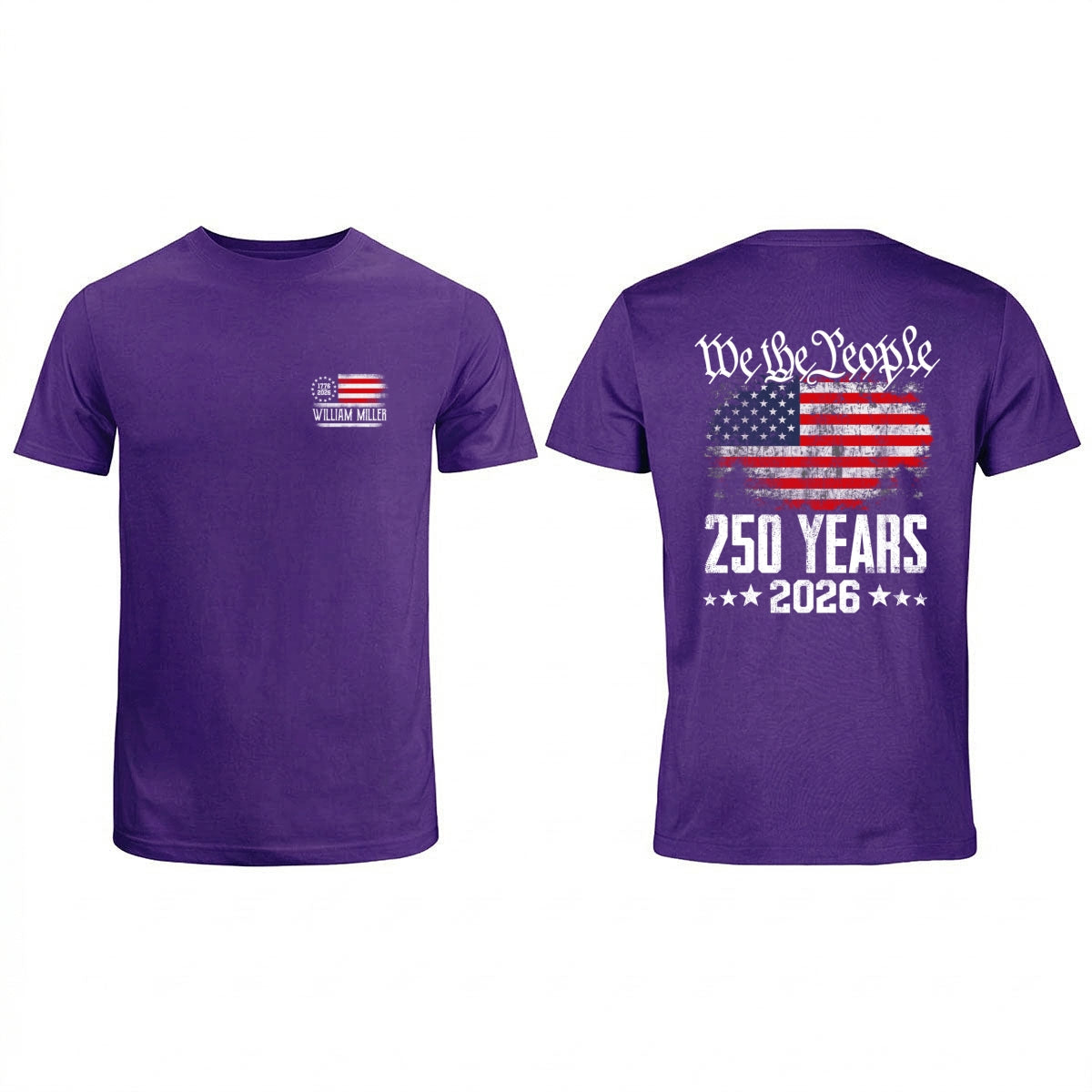 We The People Custom Name - Personalized Shirt - United States 250th Anniversary USA Patriotic
