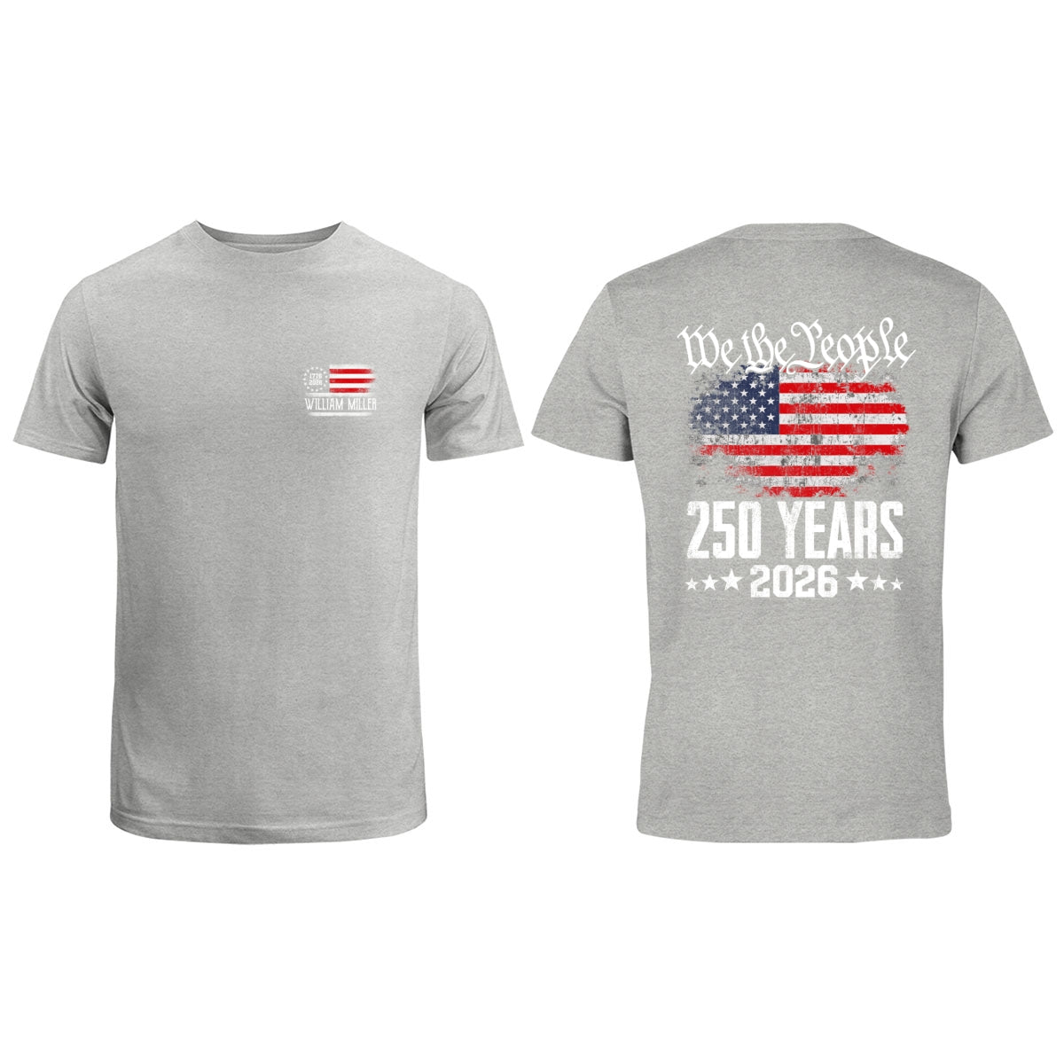 We The People Custom Name - Personalized Shirt - United States 250th Anniversary USA Patriotic