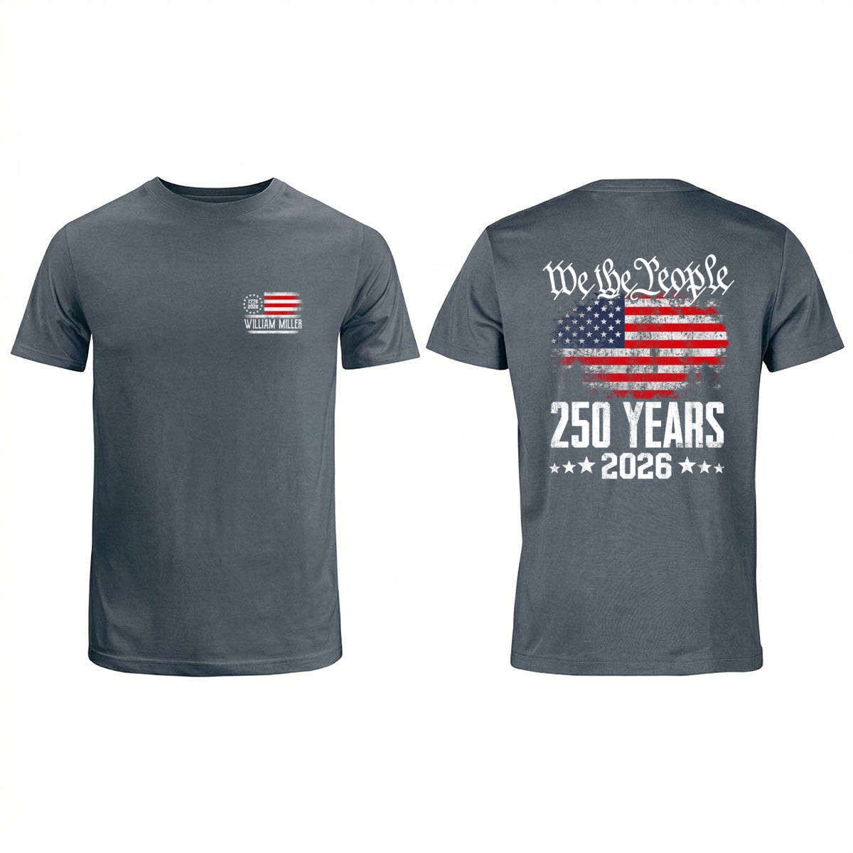 We The People Custom Name - Personalized Shirt - United States 250th Anniversary USA Patriotic