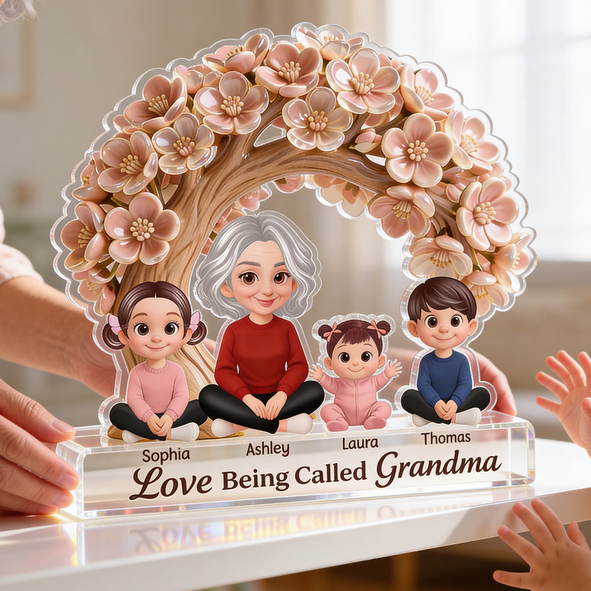 Love Being Called Grandma - Personalized Acrylic Block Plaque - Mother's Day Gift for Grandma, Mom, Wife