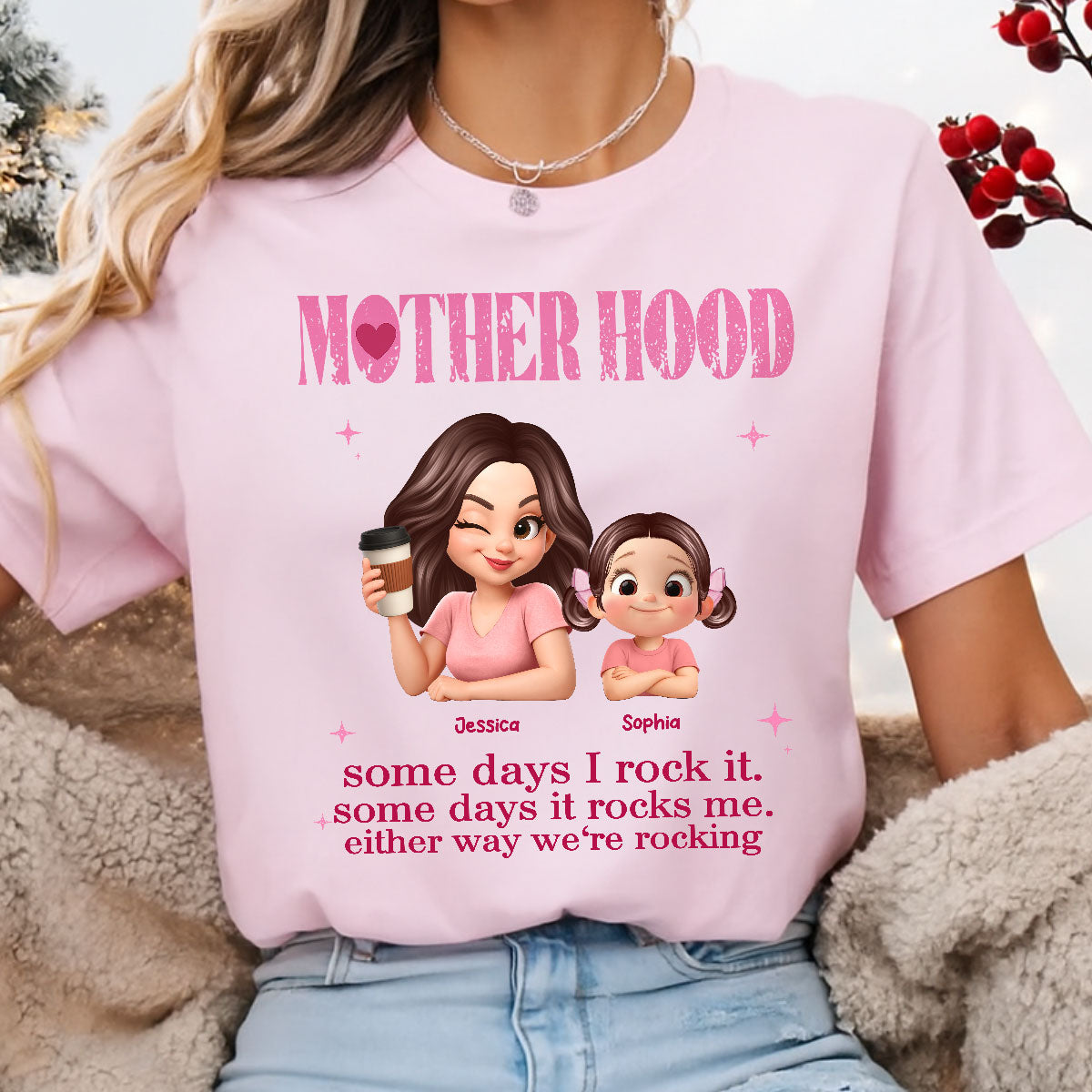 Rockin' Motherhood - Personalized Shirt - Mother's Day Gift for Mom, Wife